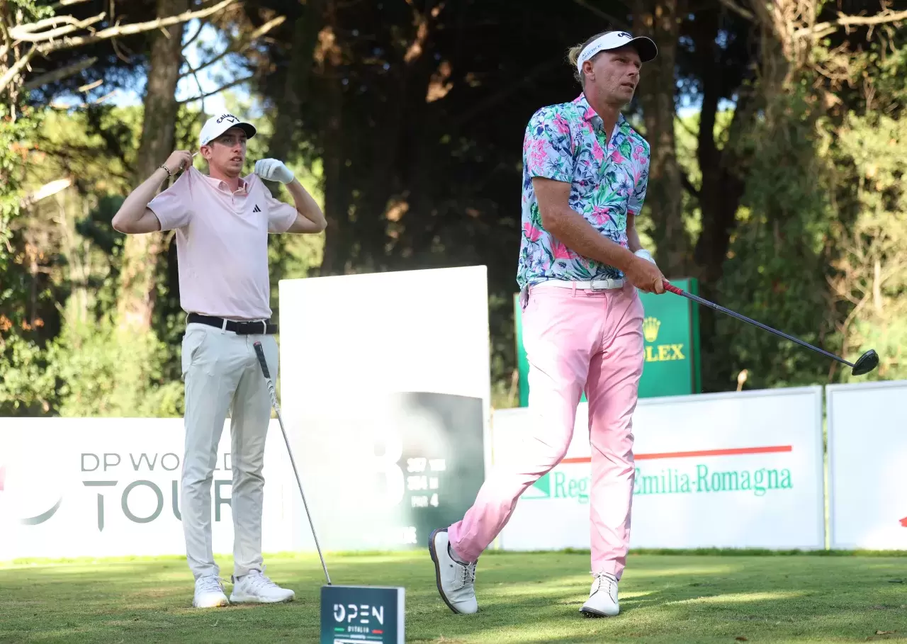Marcel Siem of Germany celebrates a birdie on the 18th green during the final round of the Italian Open presented by Regione Emilia-Romagna at Adriatic 
