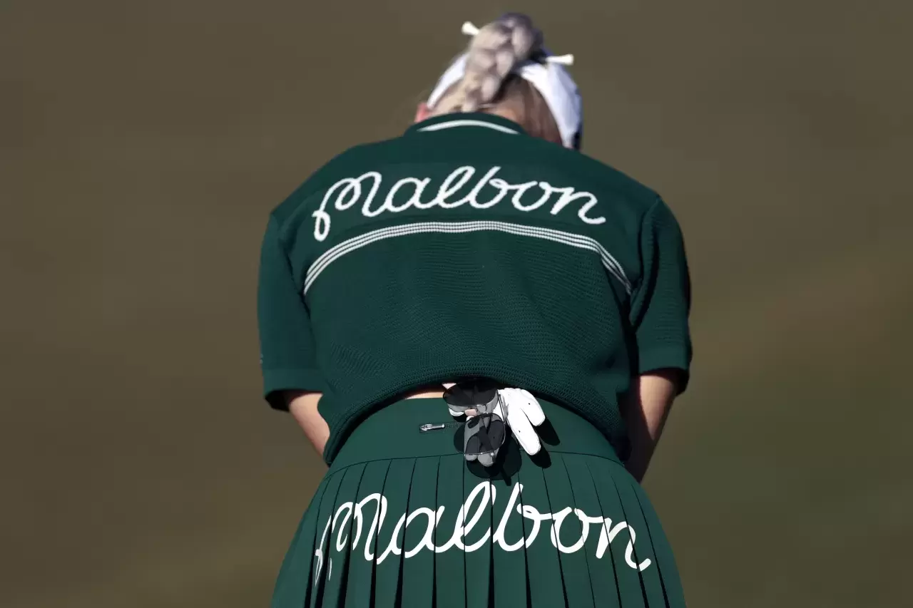 Charley Hull of England looks on from the eighth green during the third round of The ANNIKA driven by Gainbridge at Pelican 2024 at Pelican Golf Club Belleair Florida