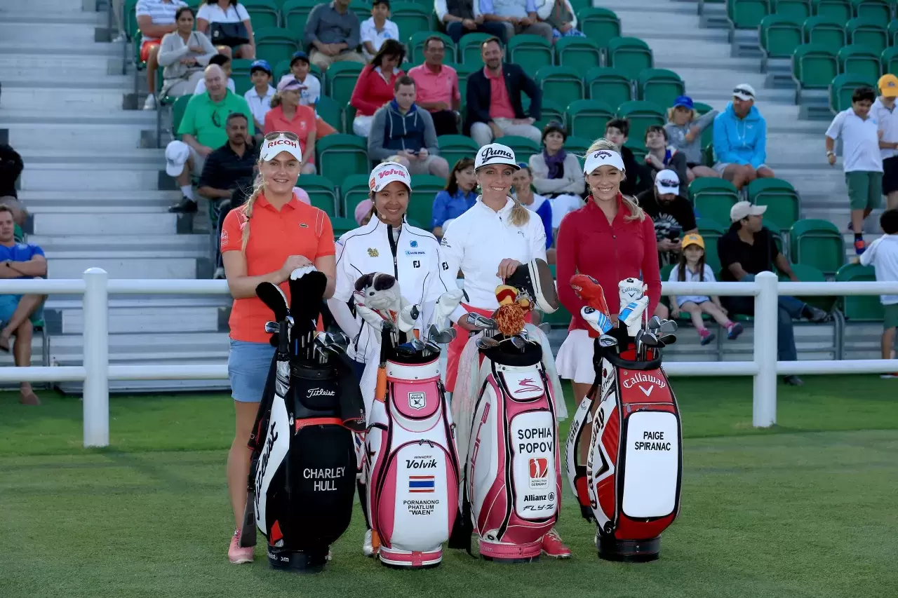 Paige Spiranac 2015 Omega Dubai Ladies Masters on the Majlis Course at The Emirates Golf Club-