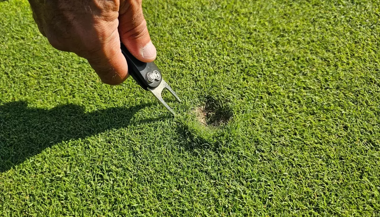 Tiger Woods of the United States putter is seen on the eighth green during the second round of the 2024 Masters Tournament at Augusta National Golf Club 