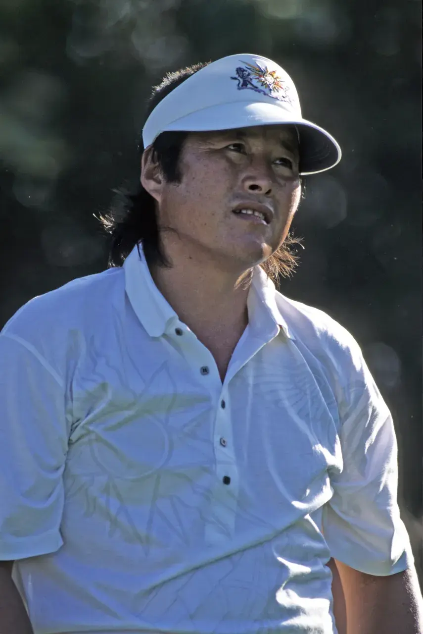 Jumbo Ozaki during the 77th PGA Championship held at The Riviera Country Club in Pacific Palisades