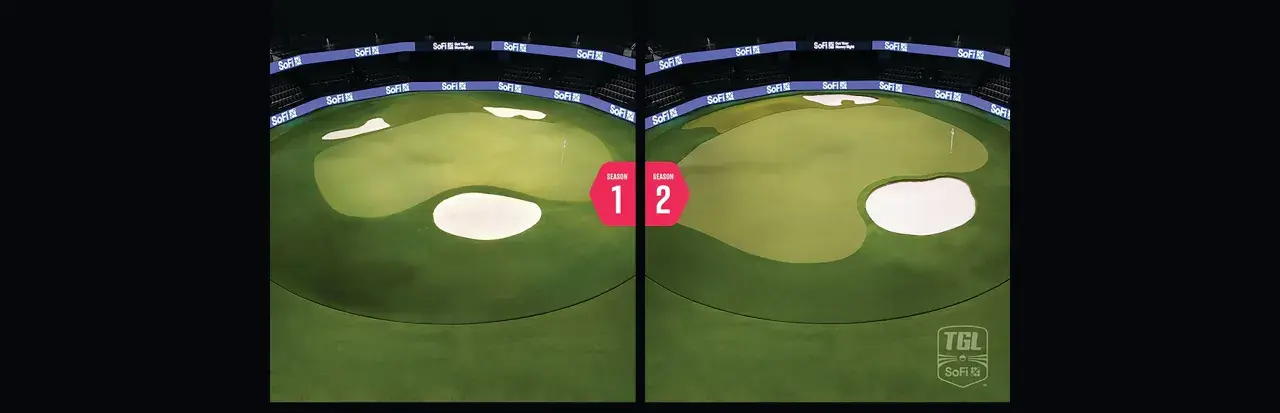 Das Grün von TGL wurde für Saison 2 um 38 Prozent vergrößert.